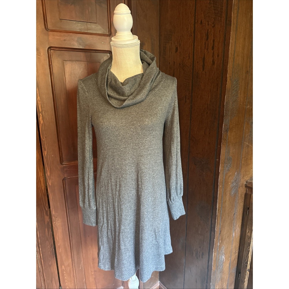 LOFT Women's Turtleneck Dress Size XS Gray Long Sleeve EUC SUPER SOFT